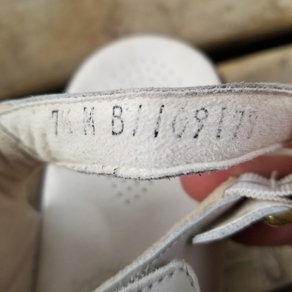 SAS Quatro Slingback Floral Flower Power y2k Strappy Bone Leather Sandals 7.5 - Picture 8 of 9